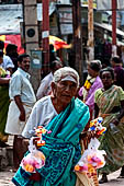 Street life around the Sri Meenakshi-Sundareshwarar Temple of Madurai. Tamil Nadu.  